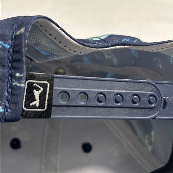 PGA Tour O/S Hat Men's Conversational FAdjustable Cap Peacoat navy golf cart NWT - Picture 8 of 10